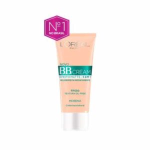 15366321554-7899706184427.jpg Base BB Cream Loréal Paris Efeito Matte Cor Morena FPS 50 Com 30ml