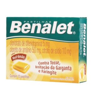 Benalet Sabor Mel e Limão Com 12 Pastilhas Johnson e Johnson