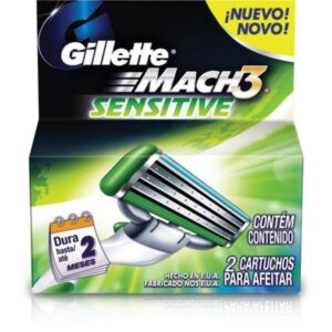 Carga Gillette Mach3 Sensitive Com 2 Unidades