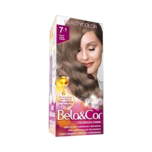 Tintura Bela&Cor Kit 7.1 Louro Cinza Medio