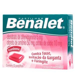 Benalet Sabor Framboesa Com 12 Pastilhas Johnson e Johnson