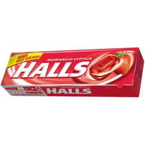 Bala Halls Morango Com 28g