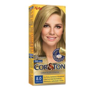Tintura Cor e Ton Niely Kit 8.0 Louro Claro