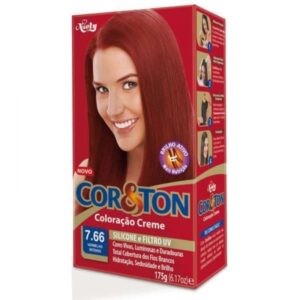 Tintura Cor e Ton Niely Kit 7.66 Louro Medio Vermelho