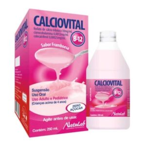 Calciovital B12 Sabor Framboesa Com 250ml Natulab