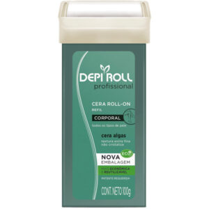 Cera Depilatória Depi Roll Refil Rollon Verde Com 100g