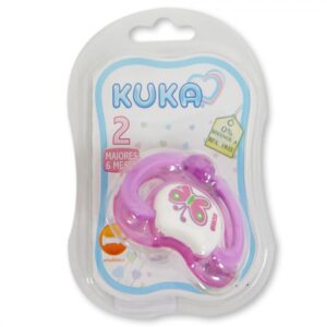 Chupeta Kuka Super Ventilada Ortodôntica Rosa Tamanho 2 Unidade