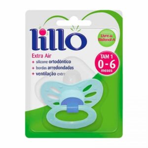 Chupeta Lillo Extra Air Ortodôntica Silicone Azul Tamanho 1 Unidade