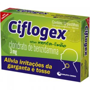 Ciflogex 3mg Sabor Menta-Limão Com 12 Pastilhas