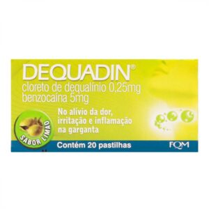 Dequadin Sabor Limão Com 20 Pastilhas Farmoquímica
