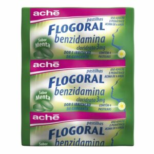 15366326303-1b1daaf2147453bc37b6b9910db3bf82.jpg Flogoral Sabor Menta Com 4 Pastilhas Aché