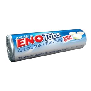 Eno Tabs Frutas Sortidas 750mg Com 8 Pastilhas Mastigaveis Glaxosmithkline
