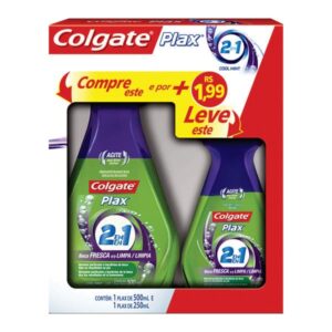 Enxaguante Bucal Colgate Plax Cool Mint 2 em 1 Com 500ml