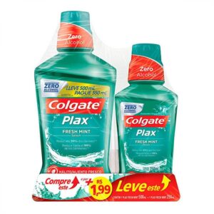 Enxaguante Bucal Colgate Plax Fresh Mint Leve 500ml Pague 350ml + 250ml