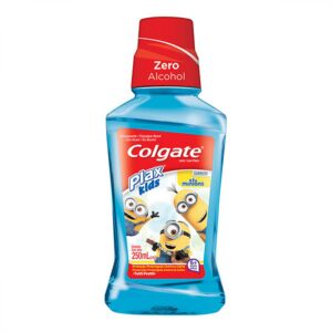 Enxaguante Bucal Colgate Plax Kids Minions Zero Álcool Com 250ml