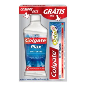 Enxaguante Bucal Colgate Plax Whitening Com 500ml + Creme Dental 90g
