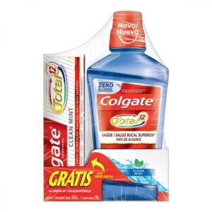 Enxaguante Bucal Colgate Total 12 Com 500ml + Grátis Creme Dental Com 90g