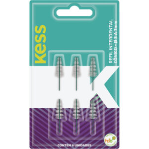 Escova Interdental Kess Cônico Refil Com 6 Unidades