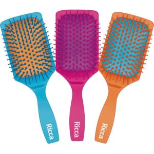 Escova de Cabelo Ricca Colors Block Racket Ref-241 Unidade
