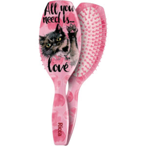 Escova de Cabelo Ricca Oval Kitten Unidade