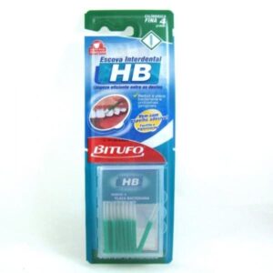 Escova Dental Bitufo Interdental Cilíndrica Fina 4mm Com 10 Unidades