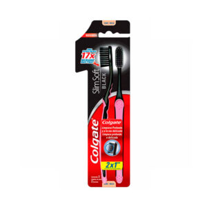 Escova Dental Colgate 360º Carvão Macia Com 2 Unidades