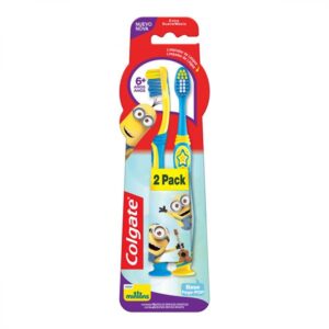 Escova Dental Colgate Kids Minions Maiores de 6 Anos Com 2 Unidades