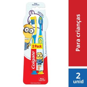 Escova Dental Colgate Kids Smiles Minions De 2 a 5 Anos Com 2 Unidades