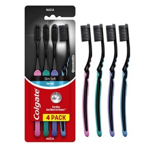 Escova Dental Colgate Slim Soft Black Com 4 Unidades