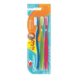 Escova Dental Condor Plus Macia Média Leve 3 Pague 2