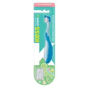 Escova Dental Kess Kids Steps 1 Azul Extra Macia Unidade