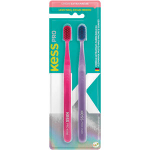 Escova Dental Kess Pró Extra Macia Com 2 Unidades