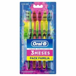 15366330372-7500435138710.jpg Escova Dental Oral-B Macia Suave 40 Color Collection Com 5 Unidades