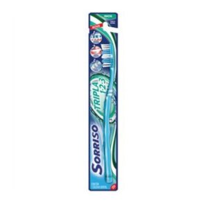 Escova Dental Sorriso Tripla 1 2 3 Unidade