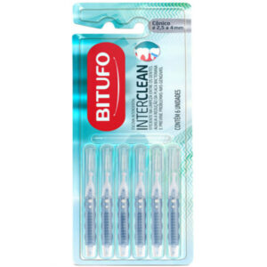 Escova Interdental Bitufo Interclean Cônica Com 6 Unidades
