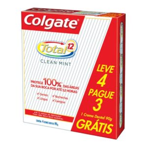 15366332052-7891024111444.jpg Creme Dental Colgate Total 12 Clean Mint Com 90g Leve 4 Pague 3 Unidades
