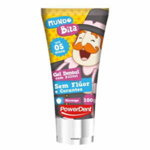 Creme Powerdent Gel Mundo Bita Morango Com 100g