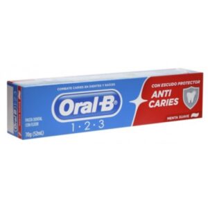 15366332343-7506339363883.jpg Creme Dental Oral-B 123 Anticáries Menta Suave Com 70g