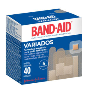 Curativo Band-Aid Tamanhos Variados Com 40 Unidades