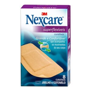 Curativos Nexcare Joelho e Cotovelo Superflexíveis Com 8 Unidades