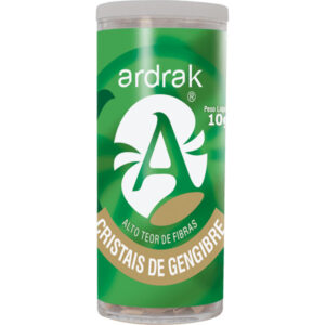 Cristais de Gengibre Ardrak Limão e Sal Com 10g