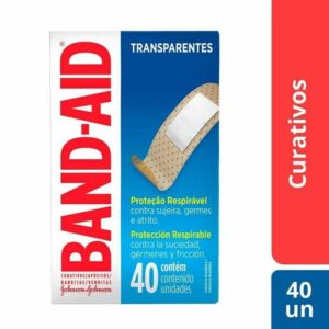 Curativo Band-Aid Transparentes Com 40 Unidades