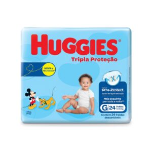 Fralda Huggies Jumbo Tripla Proteção Tamanho G Com 24 Unidades