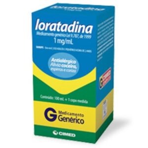 Loratadina 1mg/ml Xarope Com 100ml Cimed Genéricos