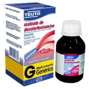 Maleato de Dexclorfeniramina 0,4mg/ml Solução Oral Com 100ml Teuto Genéricos