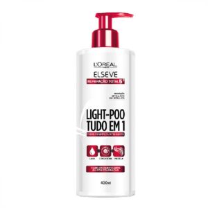 Creme de Limpeza Elseve Loreal Light Poo Rep Total 5+ Com 400ml