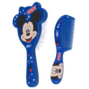 Conjunto Escova e Pente de Cabelo Lillo Mickey Azul Com 2 Unidades