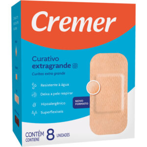 Curativo Cremer Extra Grande Bege Com 8 Unidades