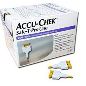 Lancetas Accu-Chek Safe-T-Pro Uno Com 200 Unidades