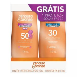 15366335580-7896108560750.jpg Kit Protetor Solar Cenoura e Bronze Kids FPS 50 Com 110ml + Protetor FPS 30 Com 110ml